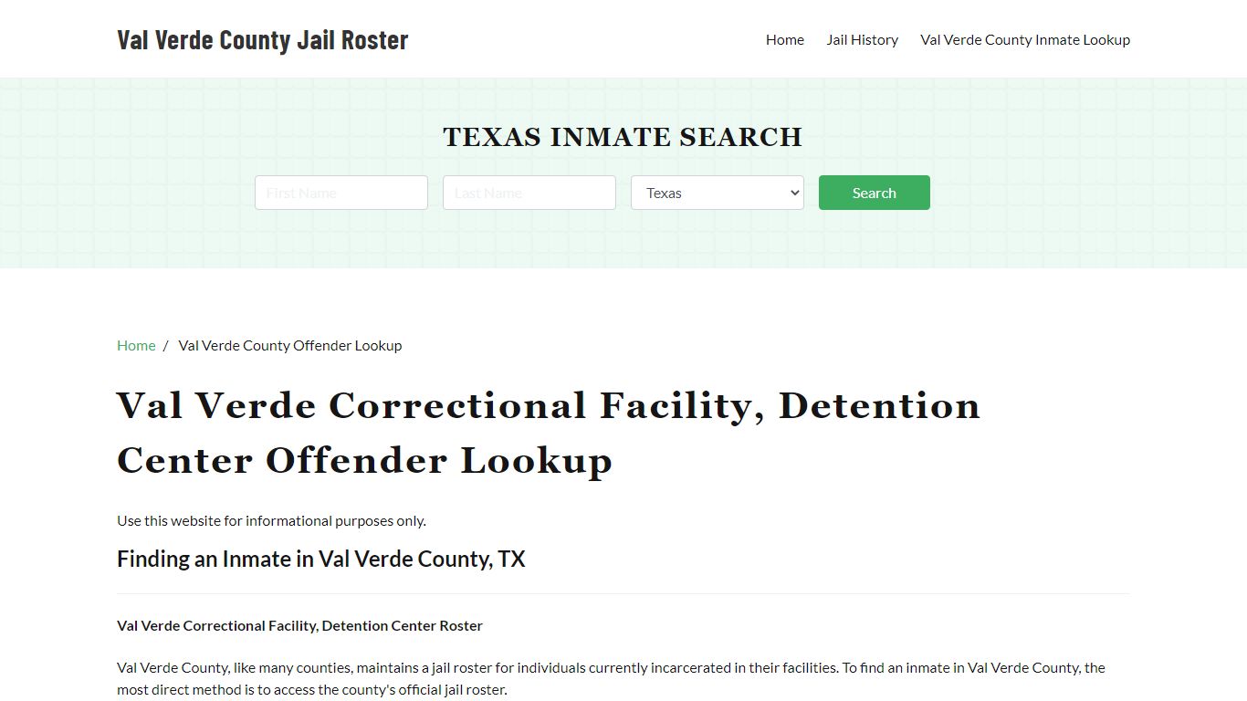 Val Verde Correctional Facility, Detention Center ... - Val Verde Sheriff