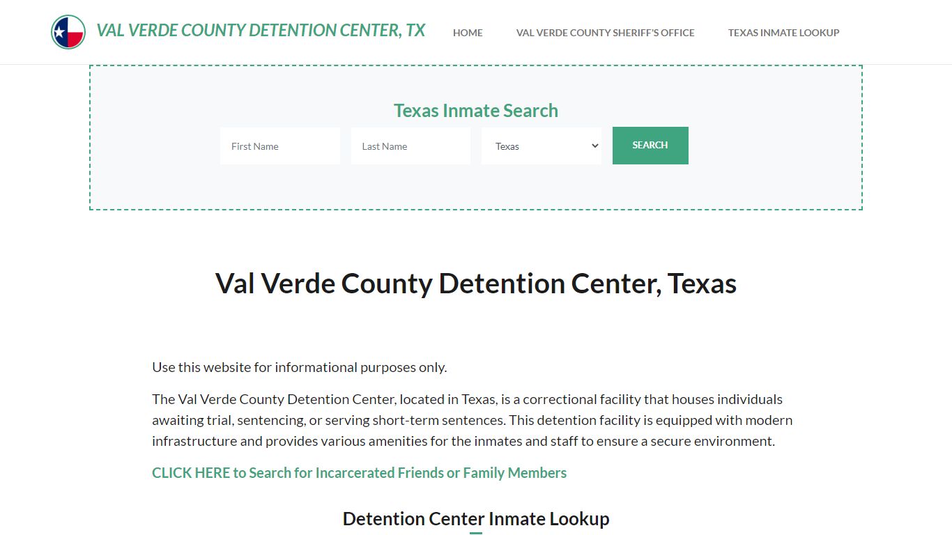 Val Verde County Detention Center, TX Inmate Roster, Offender Search