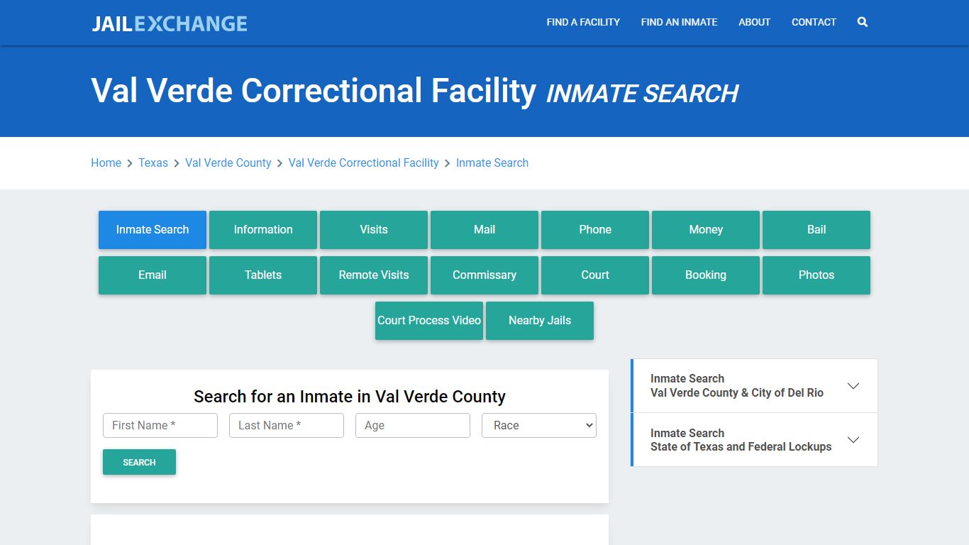 Val Verde Correctional Facility Inmate Search - Jail Exchange