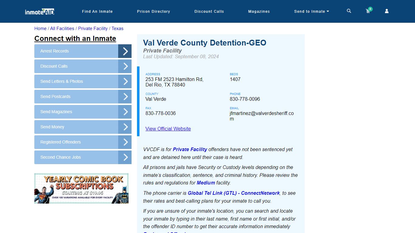 Val Verde County Detention-GEO - Inmate Search