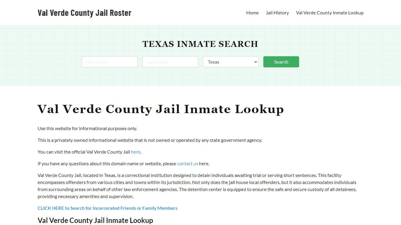 Val Verde County Jail Roster Lookup, TX, Inmate Search