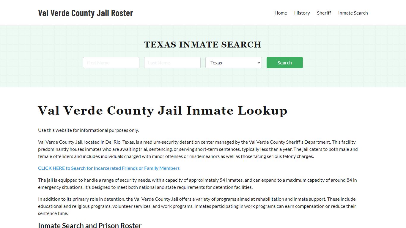 Val Verde County Jail Roster Lookup, TX, Inmate Search